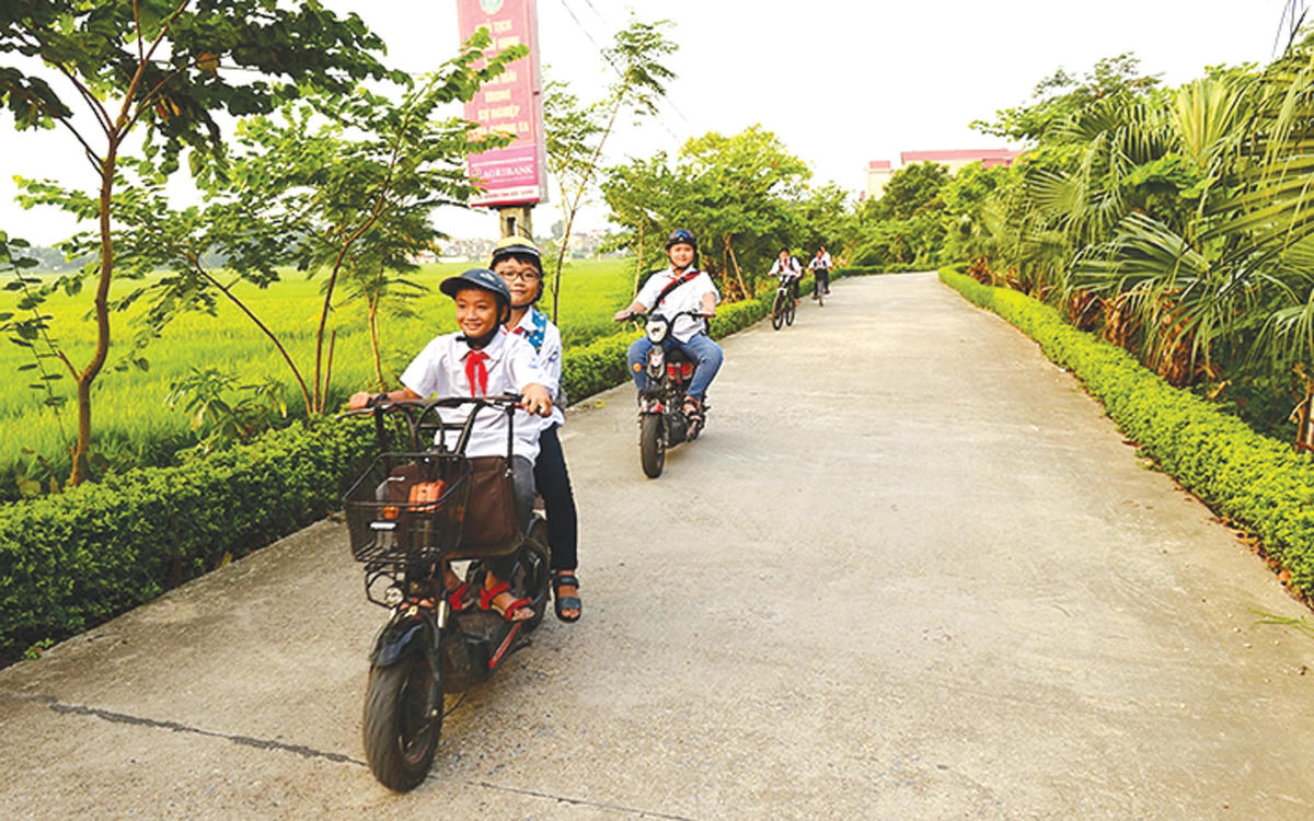Đường nông thôn mới ở thôn Đồng Quan, xã Đồng Sơn (TP Bắc Giang, tỉnh Bắc Giang). Ảnh: Đại La.