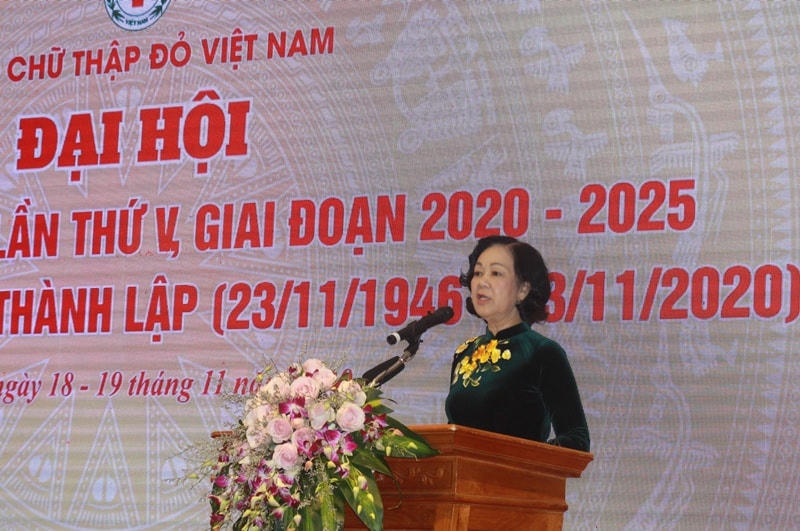 Trưởng ban Dân vận Trung ương Trương Thị Mai phát biểu chỉ đạo tại Đại hội.