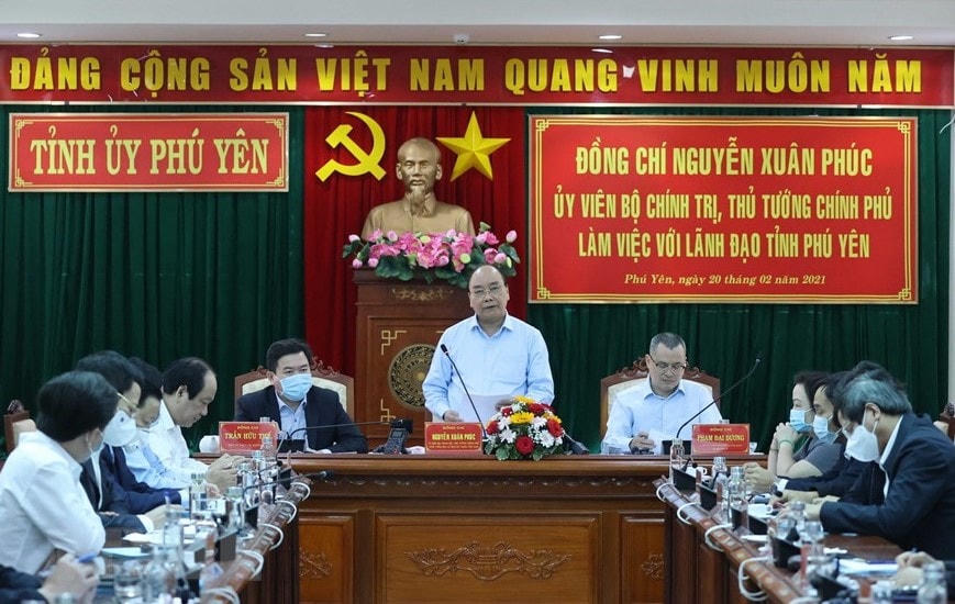 Thủ tướng Nguyễn Xuân Phúc làm việc với lãnh đạo tỉnh Phú Yên.