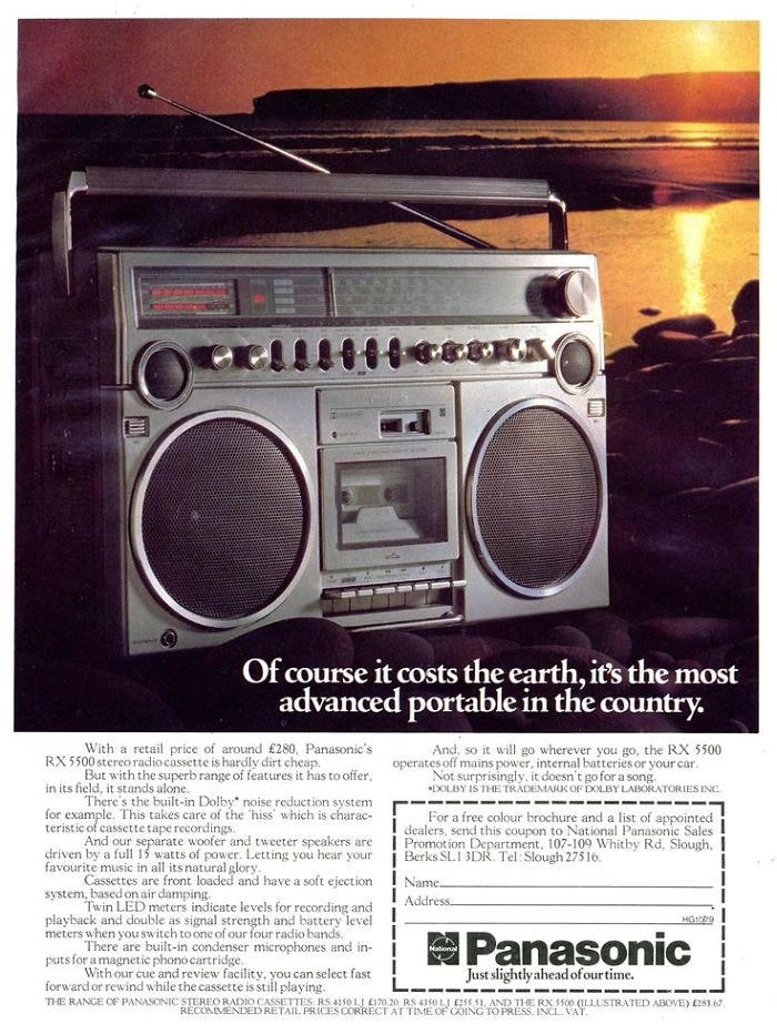 Panasonic Rx 5500 Stereo: 576,19 USD (2,046 USD ngày nay).