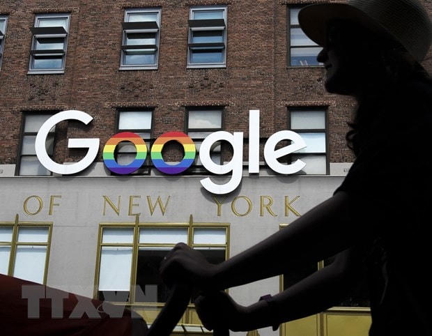 Biểu tượng Google tại New York, Mỹ. (Ảnh: AFP/TTXVN).