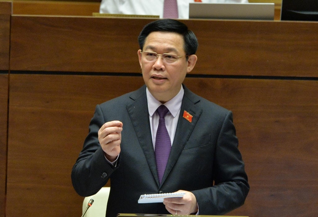 Ông Vương Đình Huệ, Ủy viên Bộ Chính trị, Bí thư Thành ủy Hà Nội, được đề cử để Quốc hội bầu Chủ tịch Quốc hội, Chủ tịch Hội đồng bầu cử quốc gia. Ảnh: VGP.  
