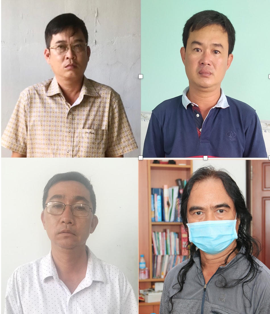 Các đối tượng Tuyên, Phúc, Giàu, Hùng.