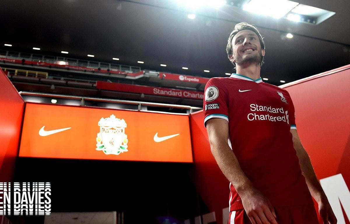 Ben Davies ra mắt trong màu áo Liverpool. (Nguồn: Liverpoolfc).