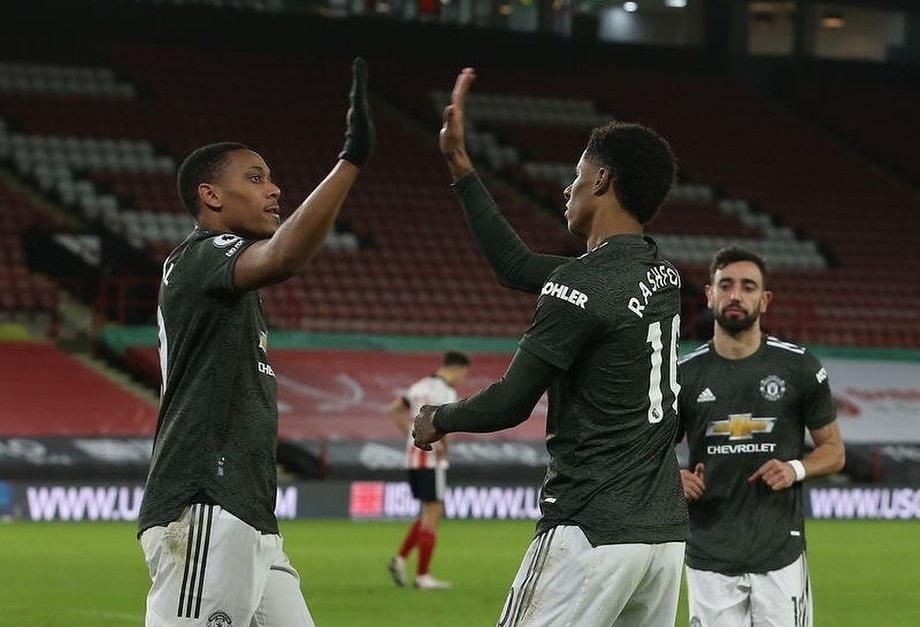 Marcus Rashford và Anthony Martial giúp Manchester United thắng ngược. (Nguồn: Getty Images).