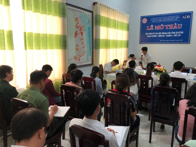 Hình ảnh buổi lễ mở thầu thuộc dự án. (Ảnh nhà thầu cung cấp).