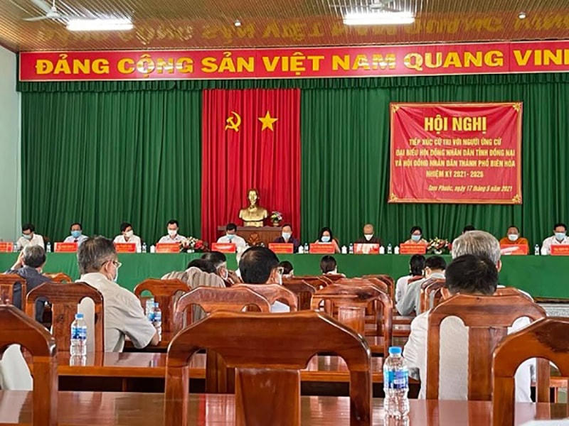 Hội nghị tiếp xúc cử tri với người ứng cử đại biểu HĐND tỉnh và HĐND TP. Biên Hòa nhiệm kỳ 2021 - 2026.