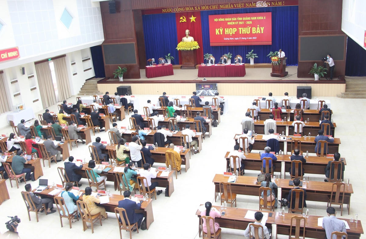 Quang cảnh khai mạc kỳ họp thứ 7, HĐND tỉnh Quảng Nam khóa X.