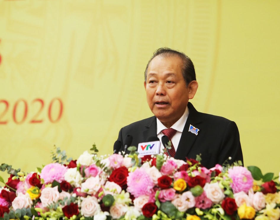 Phó Thủ tướng Thường trực Chính phủ Trương Hòa Bình phát biểu chỉ đạo Đại hội.