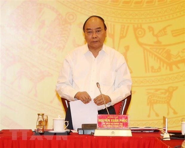 Thủ tướng Chính phủ Nguyễn Xuân Phúc phát biểu tại Hội nghị. (Ảnh: Trí Dũng/TTXVN).