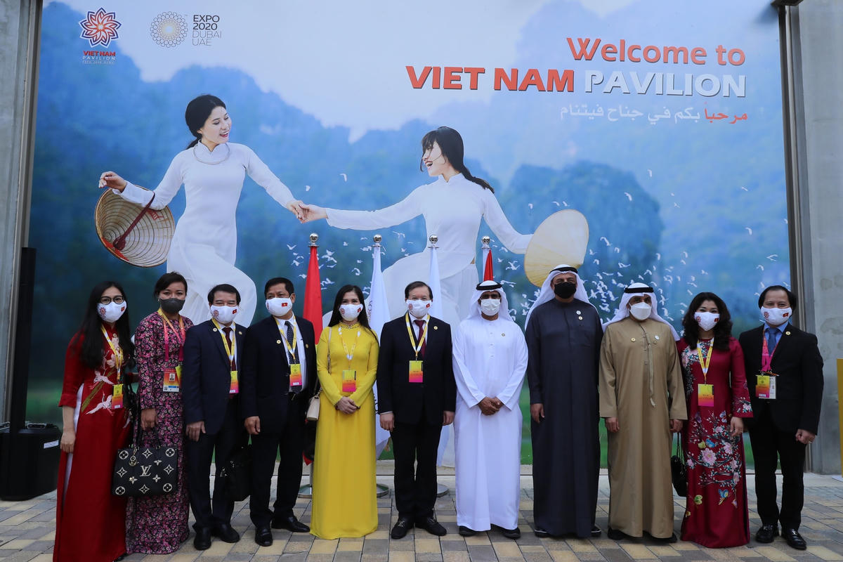 Các đại biểu tham gia lễ khai mạc Ngày Quốc gia Việt Nam tại EXPO 2020 Dubai.