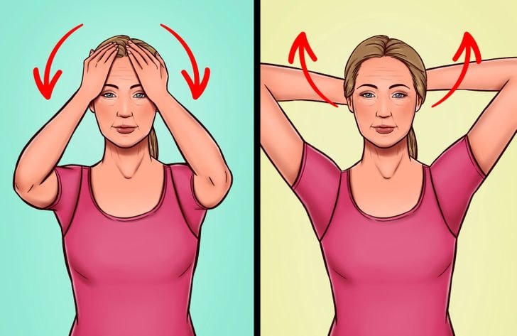 7 bài tập giúp thoát khỏi ‘cổ gà tây’ một cách tự nhiên