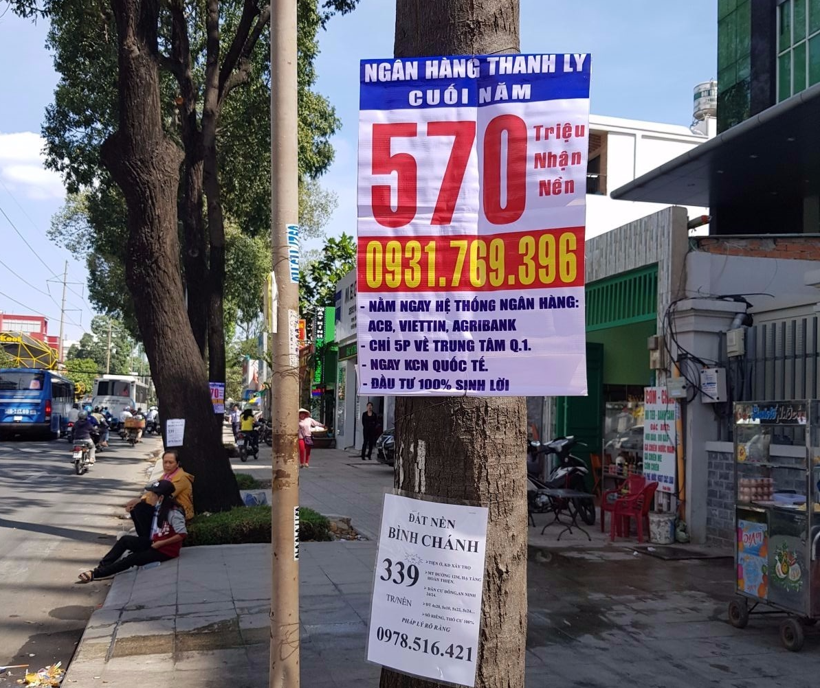 Giá đất xuống, bắt đầu bán tháo.