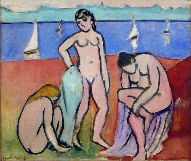 Bức "3 người đi tắm" của Henri Matisse, vẽ năm 1907.