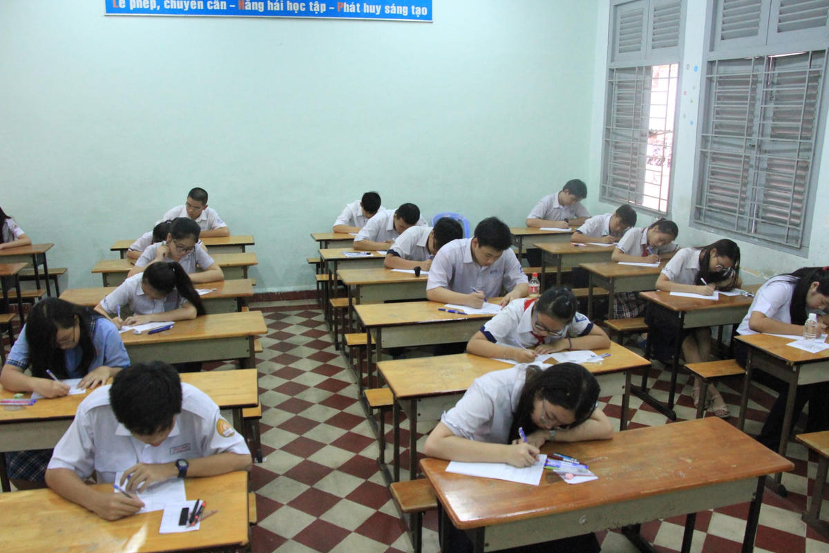 Thí sinh tham gia thi THPT ở TP HCM năm 2019.