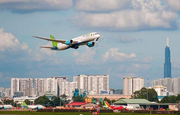 Các hãng hàng không đã tạm thời dừng bay đi, đến Đà Nẵng. (Ảnh: Hoài Thu/Vietnam+).