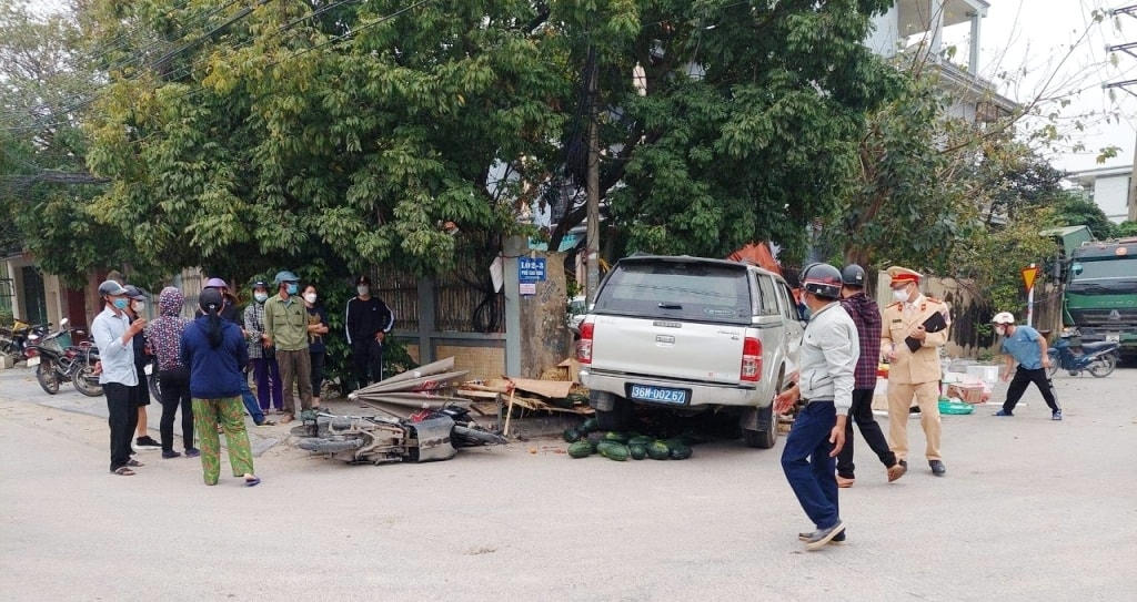 Hiện trường vụ tai nạn.