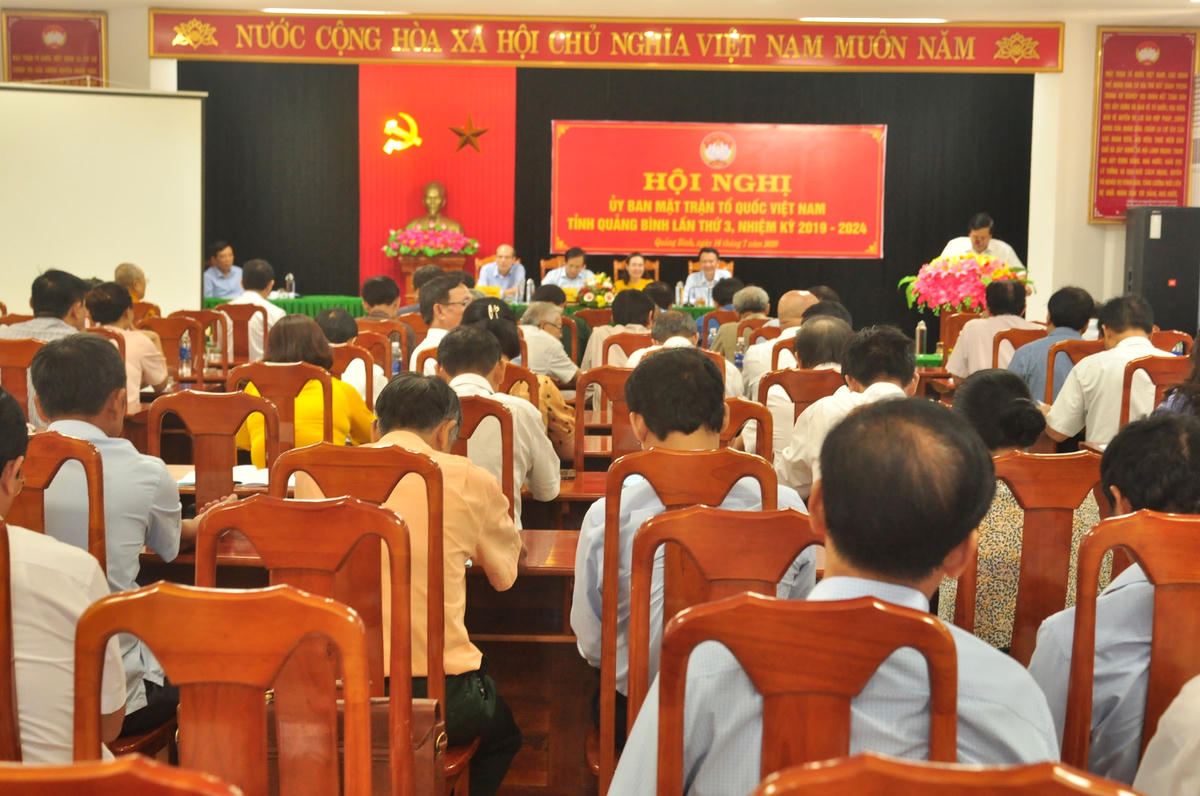 Ủy ban MTTQ Việt Nam tỉnh Quảng Bình tổ chức hội nghị lần thứ 3, nhiệm kỳ 2019-2024.