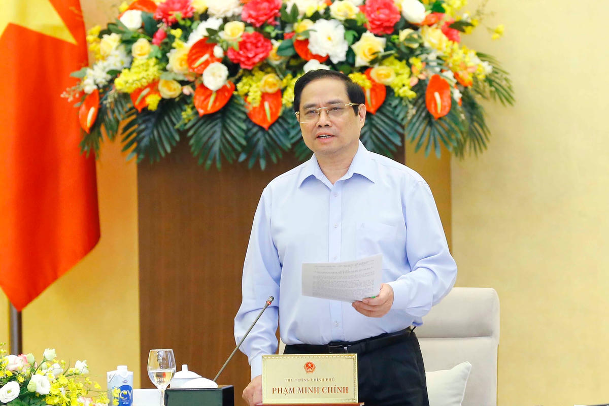 Thủ tướng Phạm Minh Chính phát biểu tại cuộc họp.