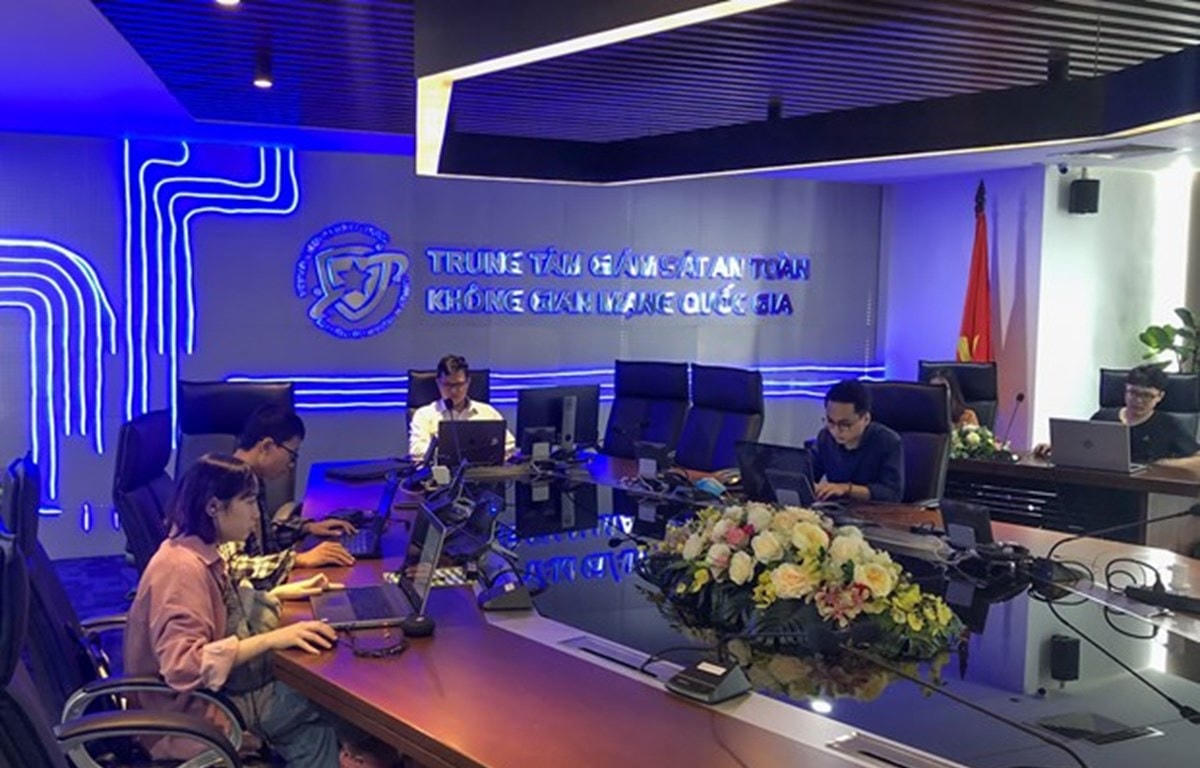 Trung tâm Giám sát an toàn không gian mạng Việt Nam. (Ảnh: Minh Sơn/Vietnam+).