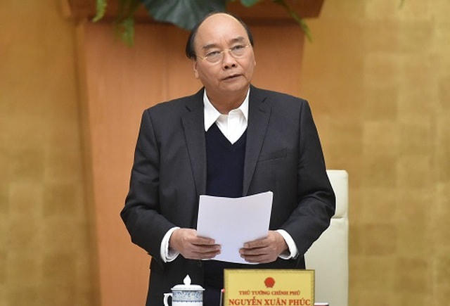Thủ tướng Nguyễn Xuân Phúc phát biểu tại phiên họp. Ảnh: VGP.  