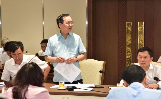 Phó Thống đốc Ngân hàng Nhà nước Đào Minh Tú phát biểu tại hội nghị.