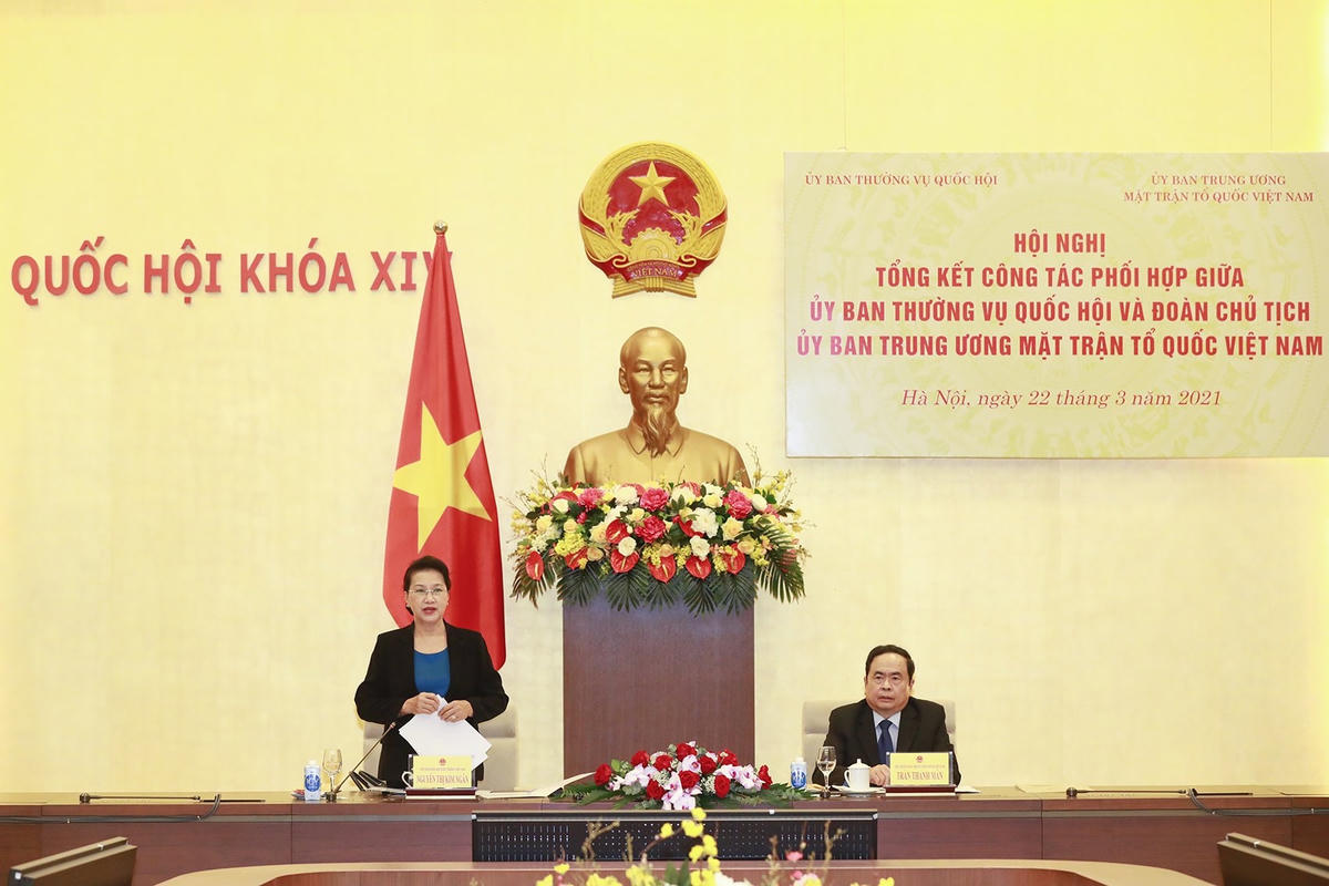 Chủ tịch Quốc hội Nguyễn Thị Kim Ngân phát biểu tại Hội nghị.