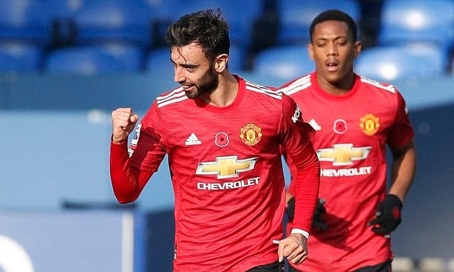 Bruno Fernandes tỏa sáng rực rỡ giúp Man Utd thắng Everton.  