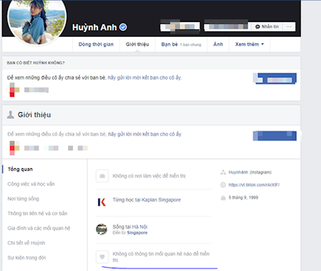 Huỳnh Anh đã hủy trạng thái hẹn hò với Quang Hải trên Facebook.