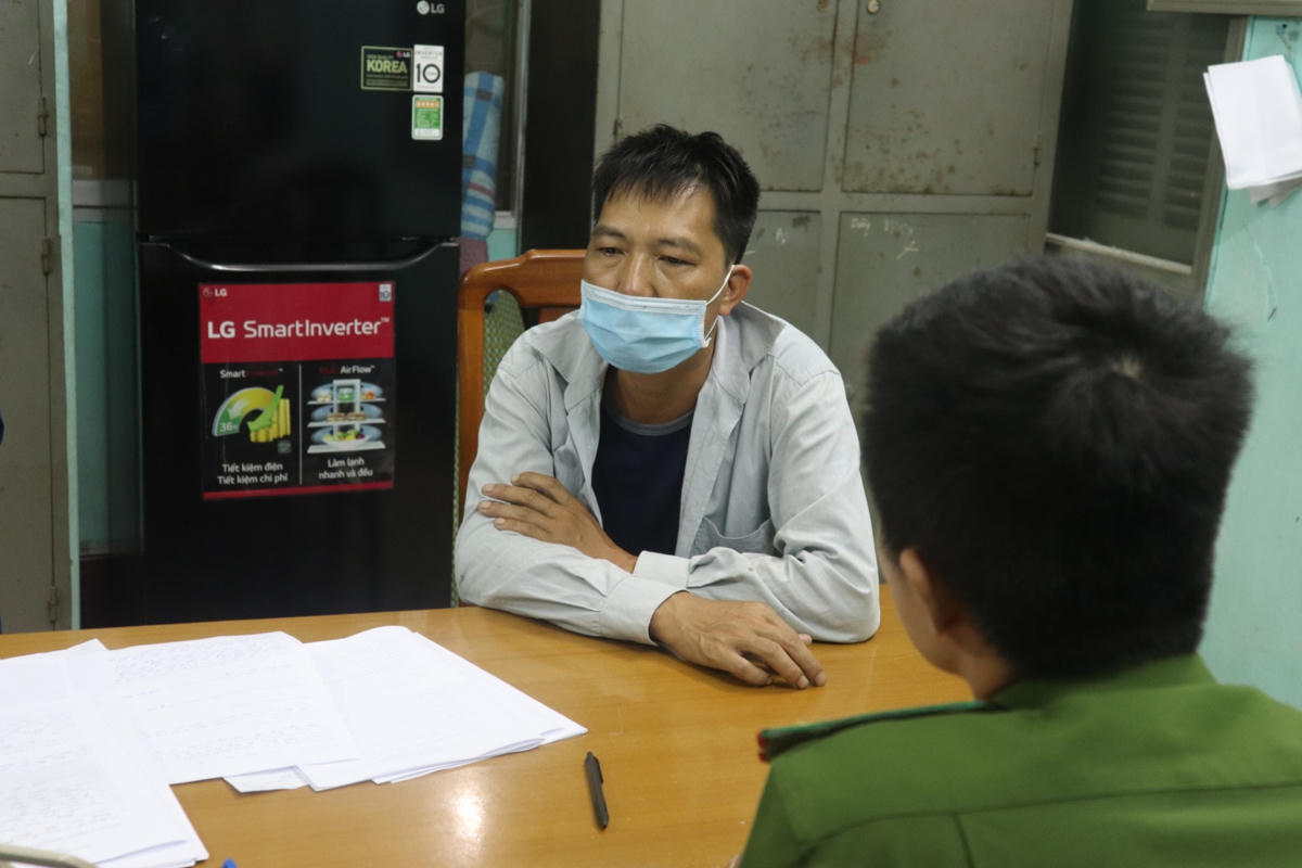 Đối tượng Vũ Văn Phúc tại Cơ quan Công an.