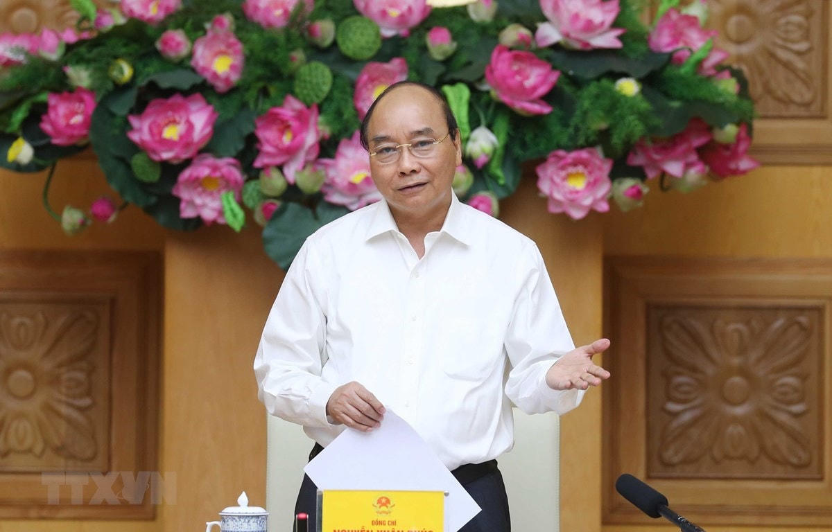 Thủ tướng Nguyễn Xuân Phúc, Chủ tịch Hội đồng phát biểu. (Ảnh: Thống Nhất/TTXVN).