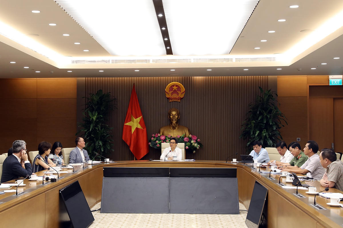 Phó Thủ tướng Vũ Đức Đam nhấn mạnh Việt Nam sẵn sàng đồng hành, đóng góp cùng thế giới trong phòng, chống dịch bệnh. Ảnh: VGP.