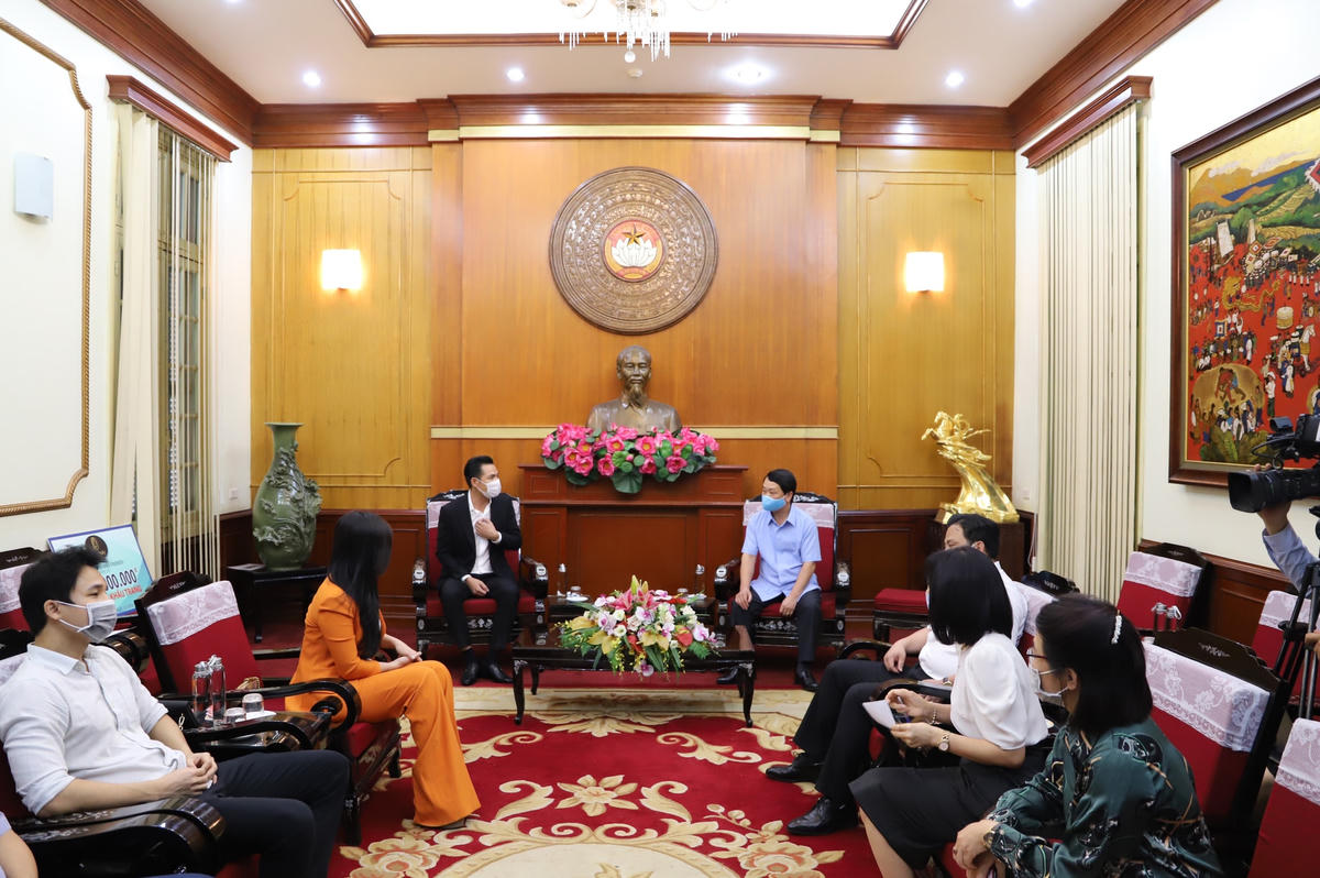 Quang cảnh buổi tiếp. Ảnh: Trung Quân.