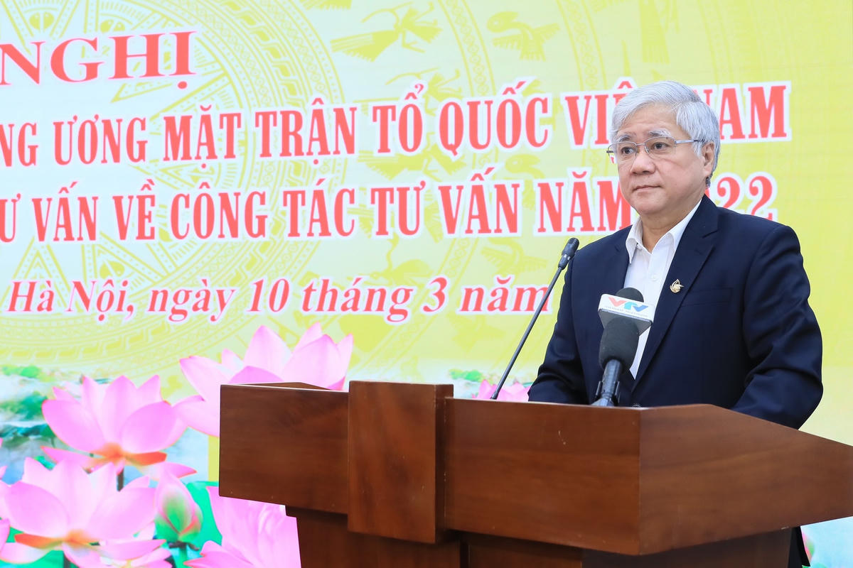 Chủ tịch Đỗ Văn Chiến phát biểu kết luận Hội nghị. Ảnh: Quang Vinh.