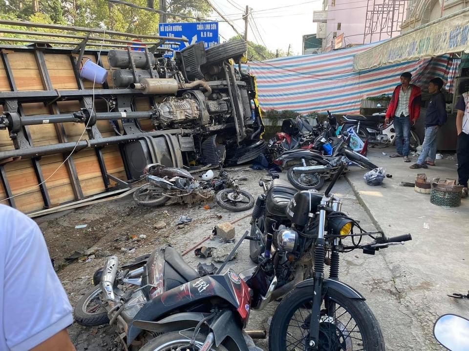 Hiện trường vụ tai nạn.