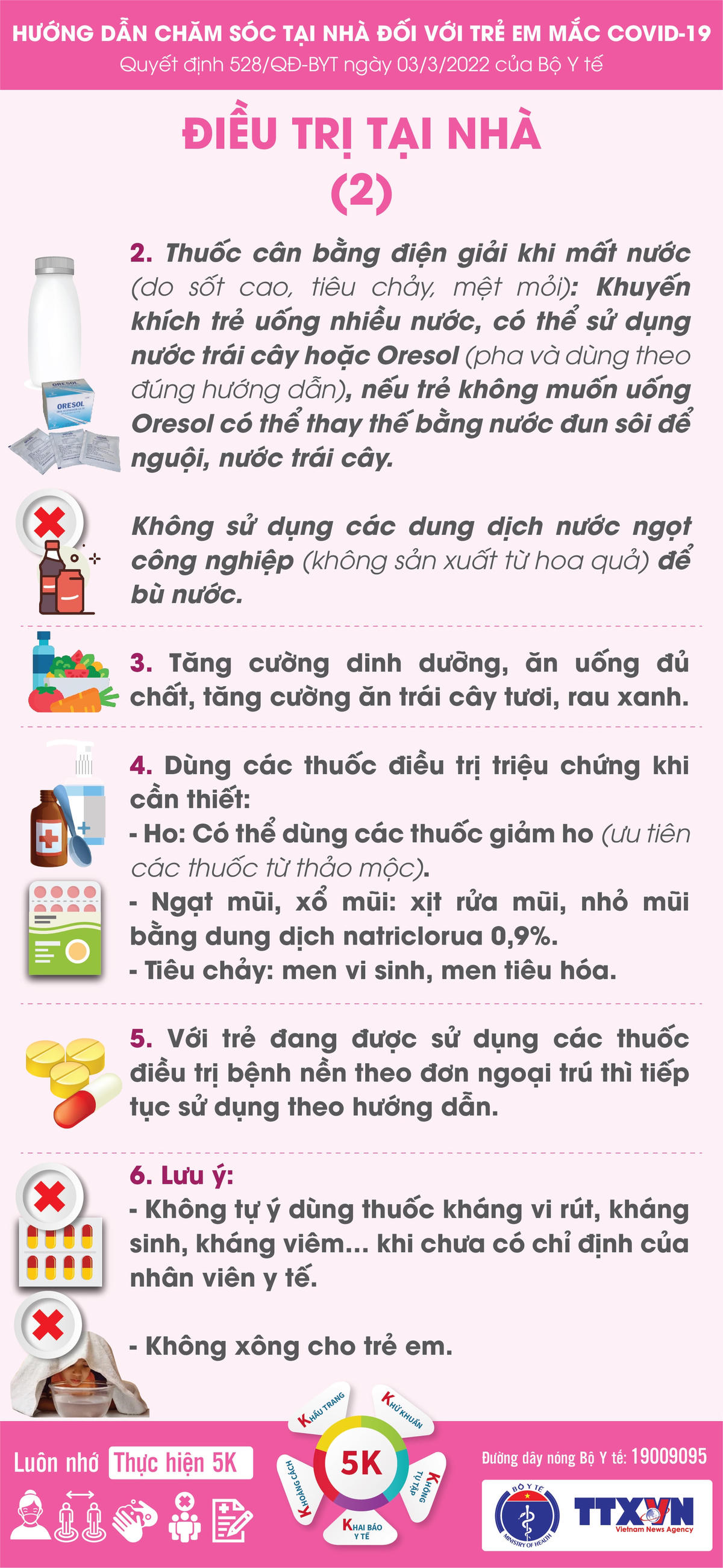 Bộ Y tế hướng dẫn chăm sóc tại nhà đối với trẻ em mắc Covid-19
