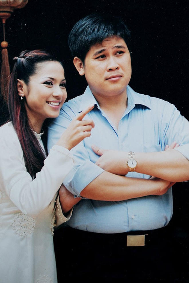 Việt Trinh và ông bầu Phước Sang. 