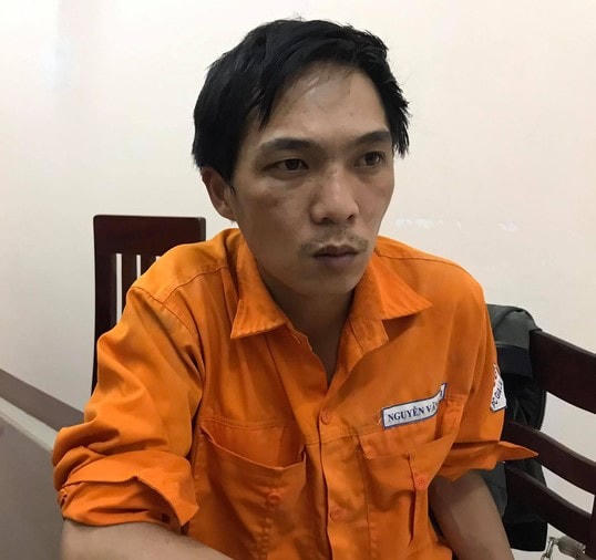 Đối tượng Nguyễn Văn Linh tại cơ quan công an.