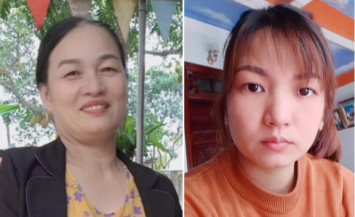 Hai mẹ con bà Đào và Thuý thời điểm trước khi bị bắt.