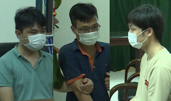 Ba đối tượng tại cơ quan chức năng.