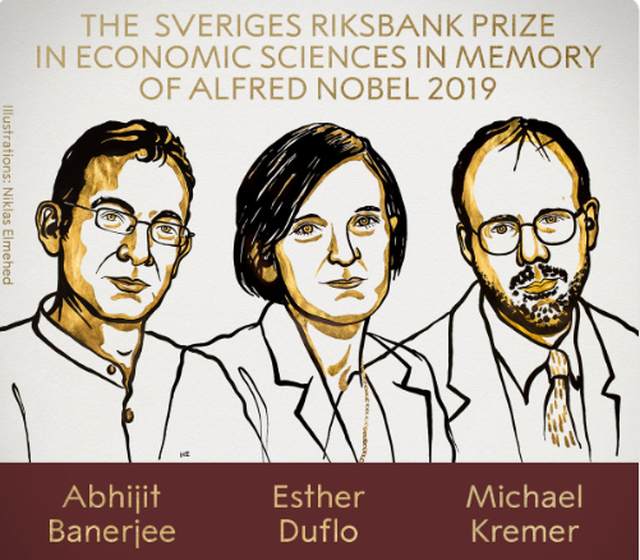      Ba nhà kinh tế đoạt giải Nobel Kinh tế 2020.