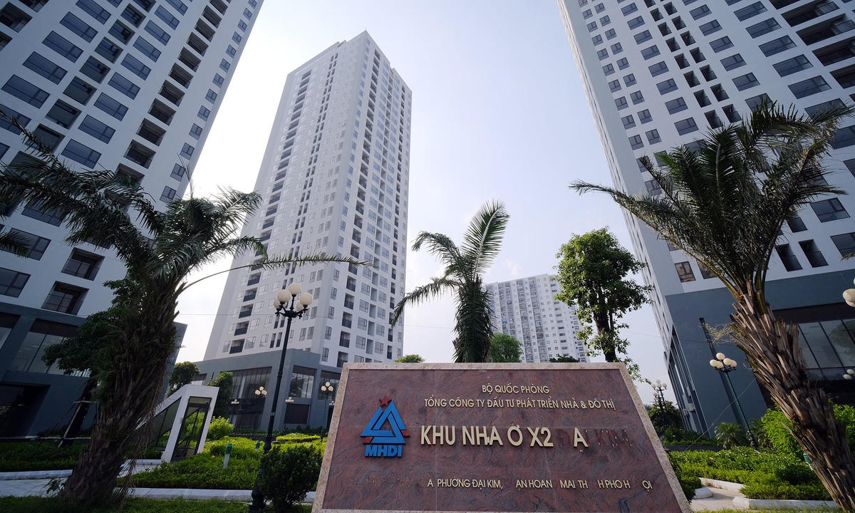 1 trong 10 Khu nhà tái định cư được sử dụng làm nơi cách ly, lập bệnh viện dã chiến.
