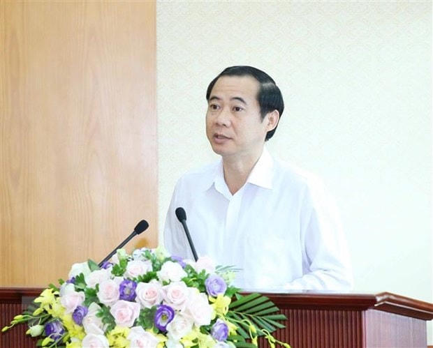 Ông Nguyễn Thái Học, Phó Trưởng Ban Nội chính Trung ương phát biểu khai mạc toạ đàm. Ảnh: TTXVN.