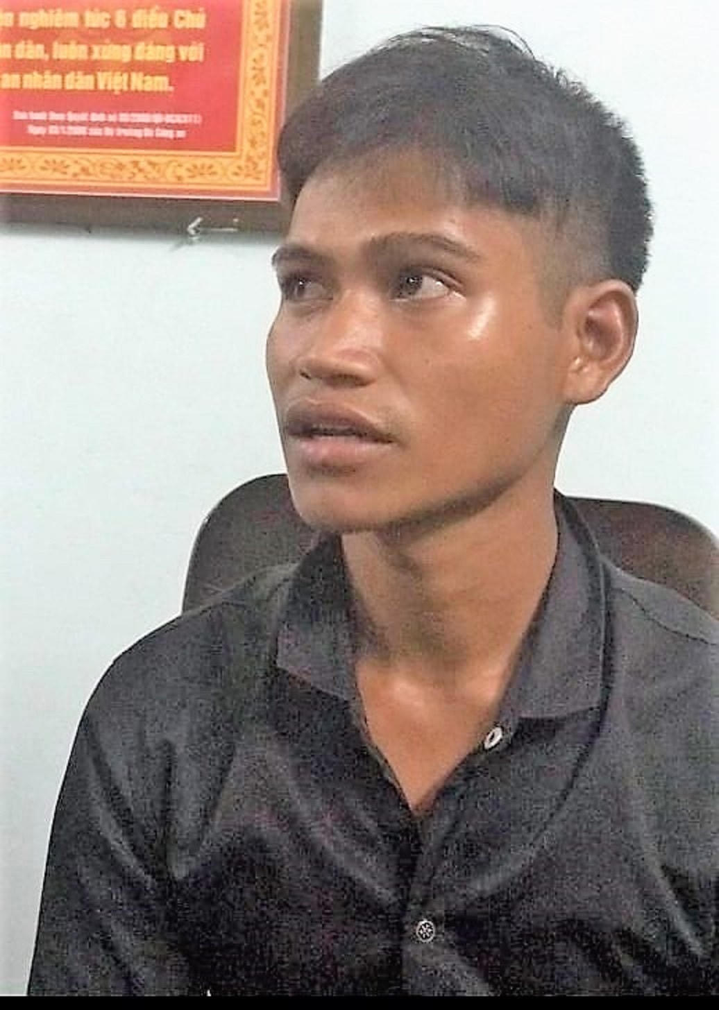 Nghi phạm Phạm Văn Soi tại cơ quan Công an. (Ảnh CTV).
