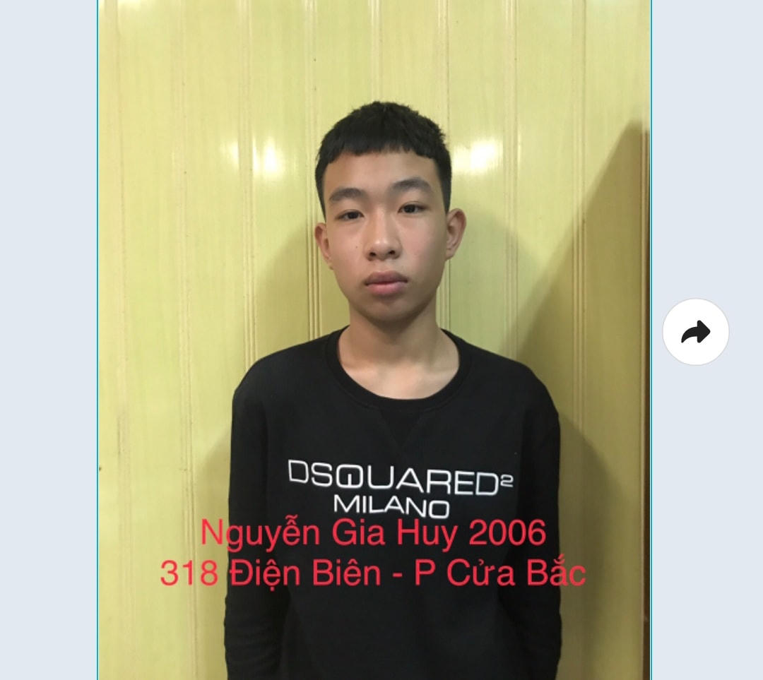 Nghi phạm Nguyễn Gia Huy.