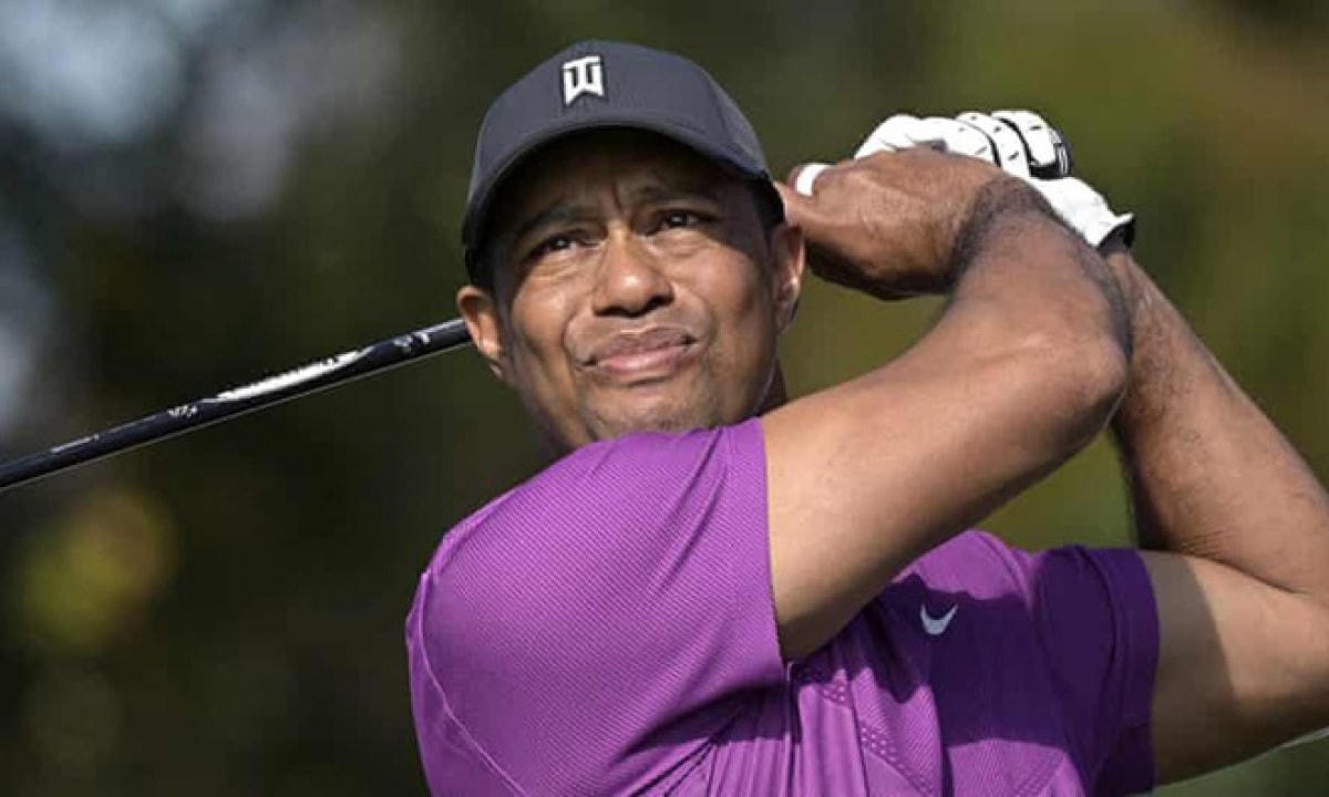 Bị chấn thương nặng sau tai nạn, Tiger Woods vẫn đặt mục tiêu trở lại thi đấu đỉnh cao. Ảnh: Getty.  