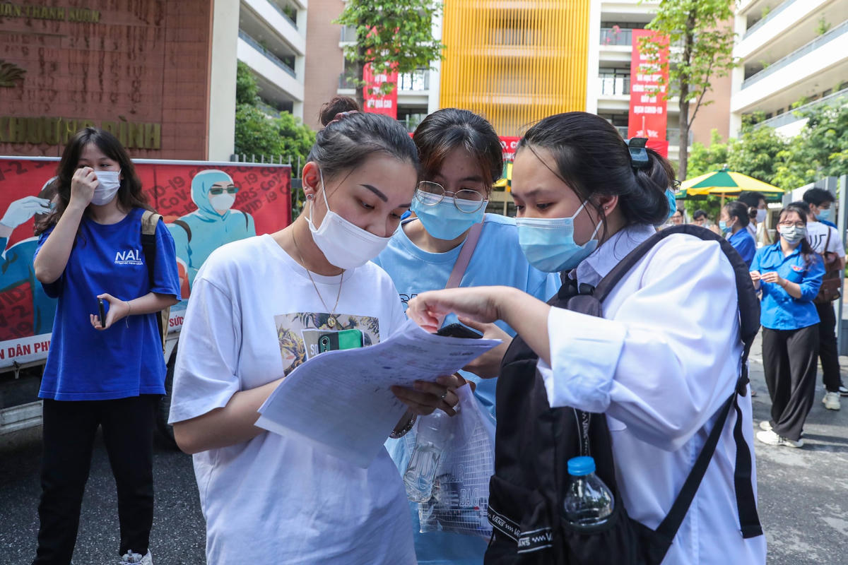 Thí sinh dự thi tốt nghiệp THPT 2021.       Ảnh: Phạm Quang Vinh.