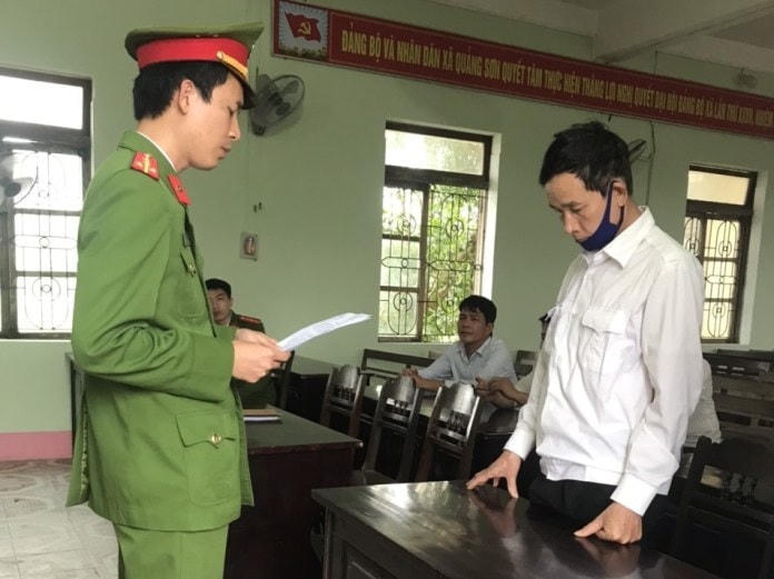 Đối tượng Trương Thanh Huỷnh (59 tuổi, trú tại thôn Thọ Hạ, xã Quảng Sơn, TX. Ba Đồn).