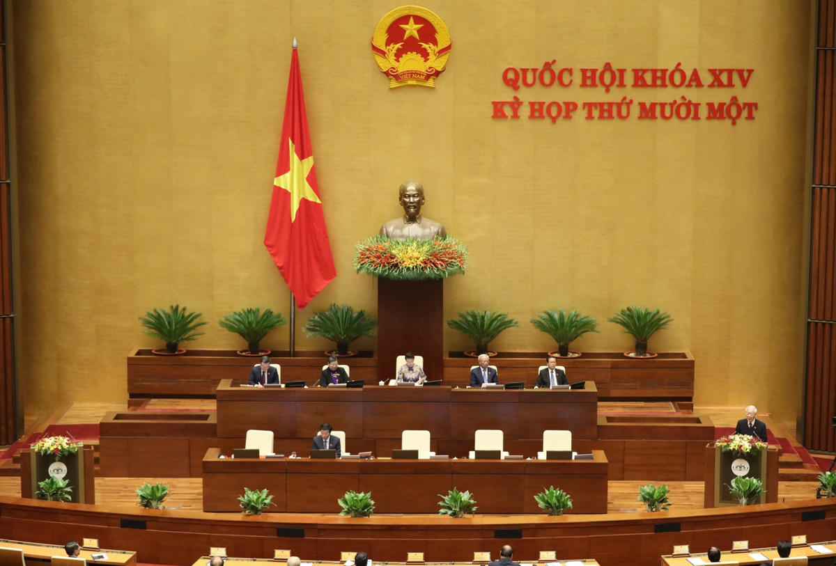 Toàn cảnh phiên khai mạc kỳ họp thứ 11, Quốc hội khóa XIV. Ảnh: Quang Vinh.