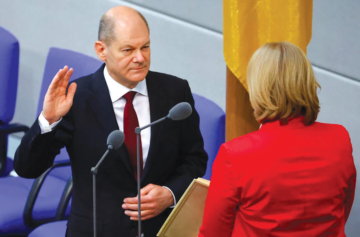 Tân Thủ tướng Đức Olaf Scholz tuyên thệ nhậm chức tại thủ đô Berlin, hôm 8/12.